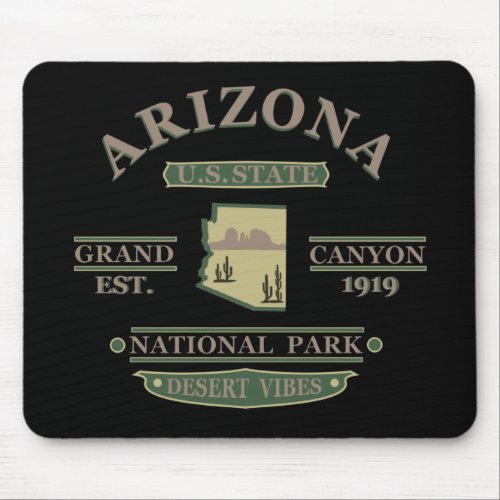 Arizona state map vintage mouse pad