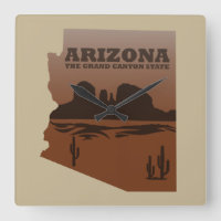 Arizona state map vintage