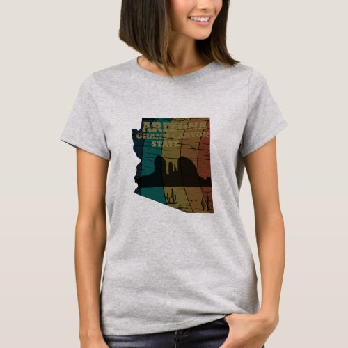 arizona state map vintage T_Shirt