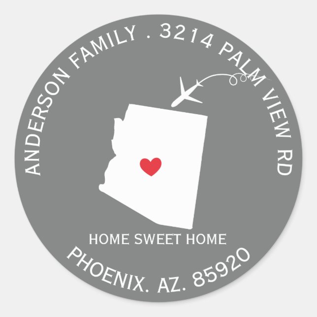 ARIZONA State |  New Address Label Sticker (Front)