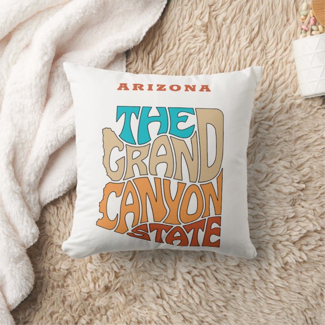 Arizona State Nickname Word Art Throw Pillow (Blanket)
