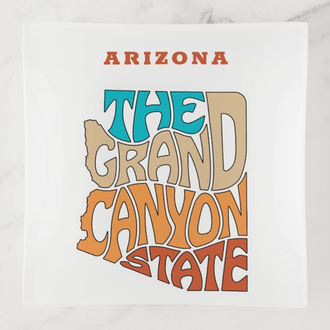 Arizona State Nickname Word Art Trinket Tray (Front)