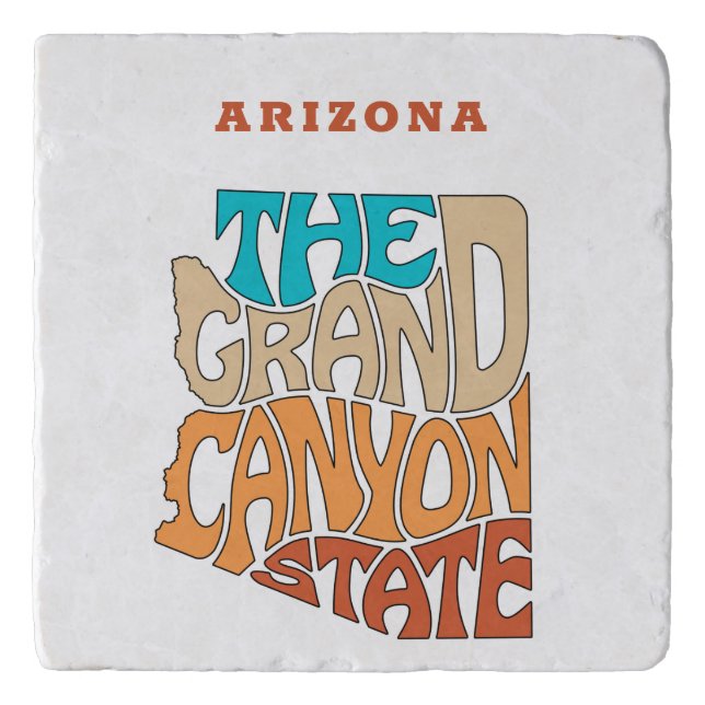 Arizona State Nickname Word Art Trivet (Front)
