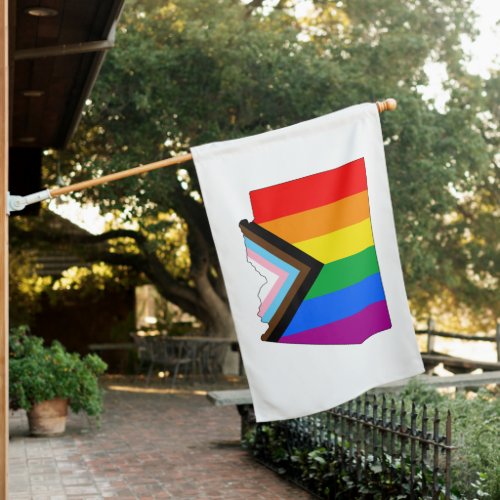 Arizona State Pride LGBTQ Progress Pride House Flag