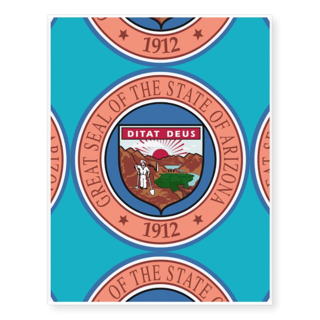 ARIZONA STATE SEAL TEMPORARY TATTOOS (Front)
