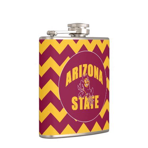 Arizona State Sun Devil  Chevron Pattern Flask