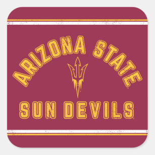 Arizona State   Sun Devils - Retro Square Sticker