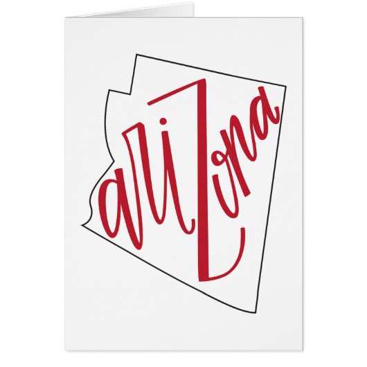 Arizona | State Typography Design Cards (Front)
