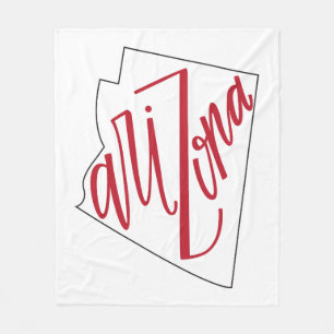 Arizona State Typography Design Fleece Blanket