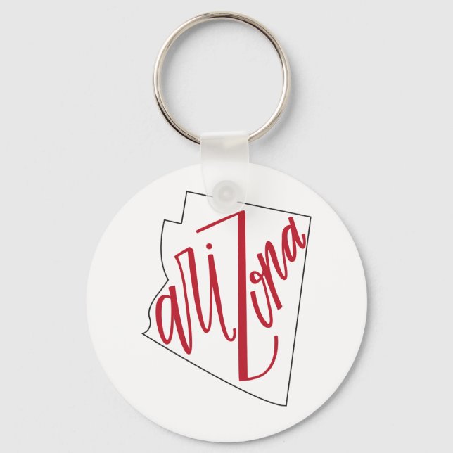 Arizona | State Typography Design Keychain (Front)
