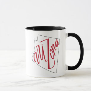 Arizona   State Typography Design Mug