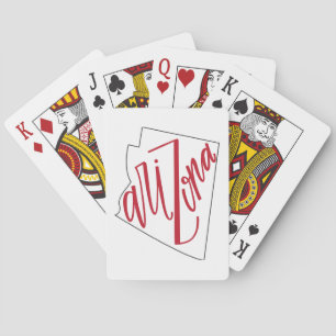 Arizona State Typography Design Poker Cards