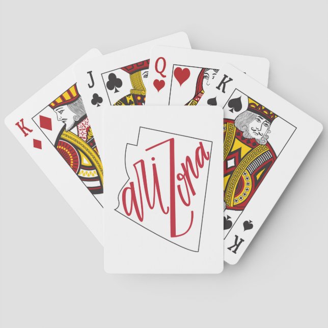 Arizona | State Typography Design Poker Cards (Back)