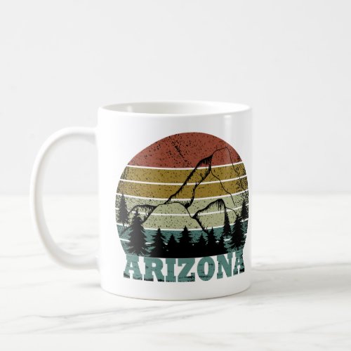 arizona state vintage sunset landscape az coffee mug