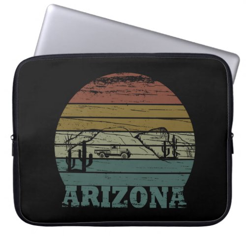 arizona state vintage sunset landscape az  laptop sleeve