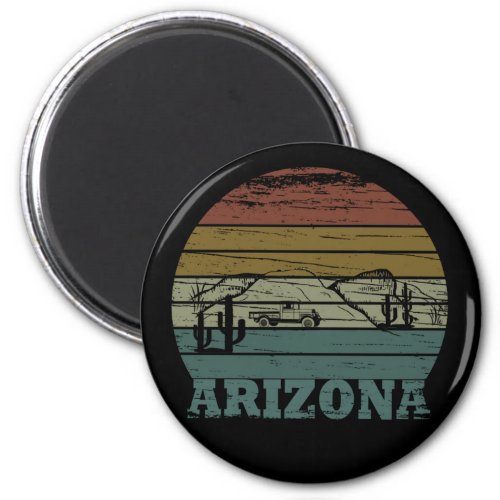 arizona state vintage sunset landscape az magnet
