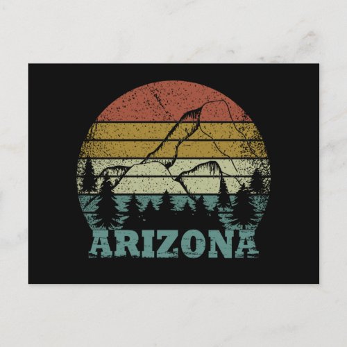 arizona state vintage sunset landscape az postcard