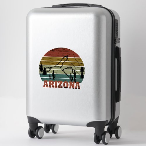 arizona state vintage sunset landscape az sticker