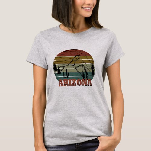 arizona state vintage sunset landscape az T_Shirt