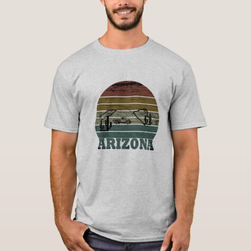 arizona state vintage sunset landscape az T_Shirt