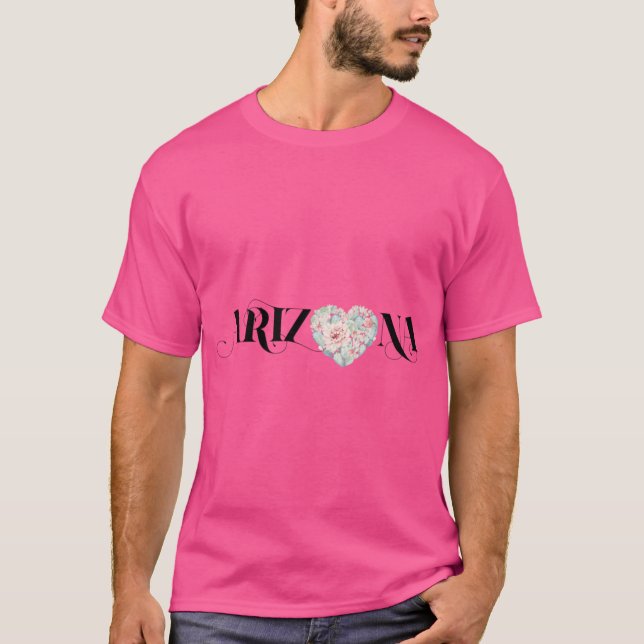 Arizona Succulent Cactus Arizona State Grand Canyo T-Shirt (Front)