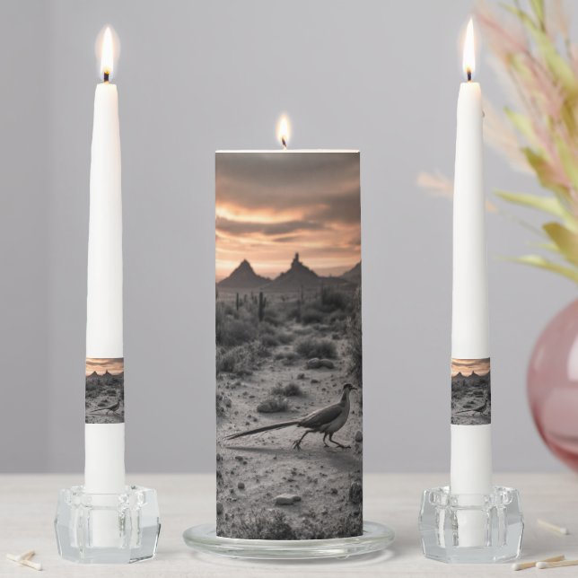 Arizona Sunrise Roadrunner Candle Set (In Situ)
