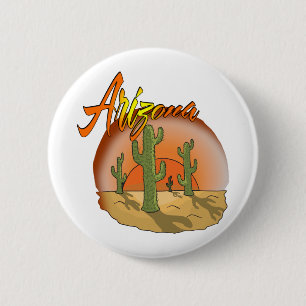 ARIZONA Sunset Cactus Button