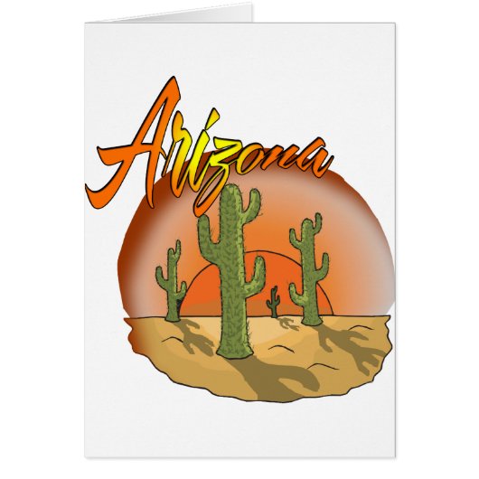 ARIZONA Sunset Cactus Cards (Front)