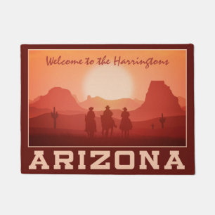 Arizona Sunset custom name door mats