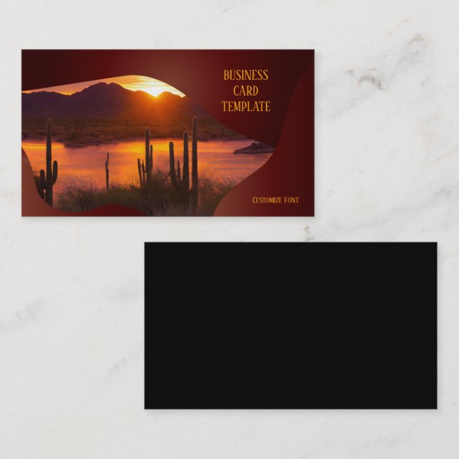 Arizona Sunset Desert Business Card (Front/Back)