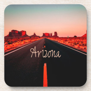 Arizona Sunset Desert Red Rocks Beverage Coaster