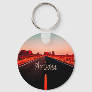 Arizona Sunset Desert Red Rocks Keychain
