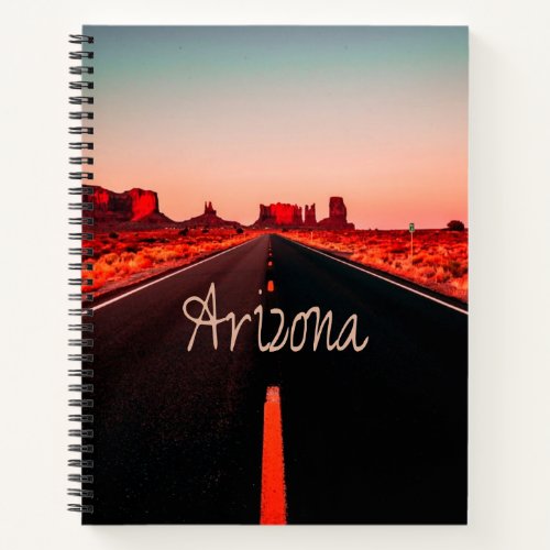 Arizona Sunset Desert Red Rocks Notebook
