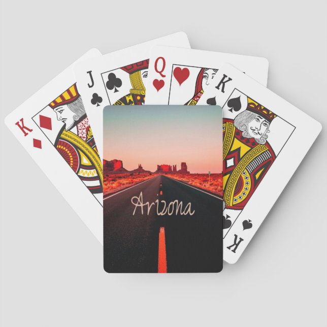Arizona Sunset Desert Red Rocks Poker Cards (Back)
