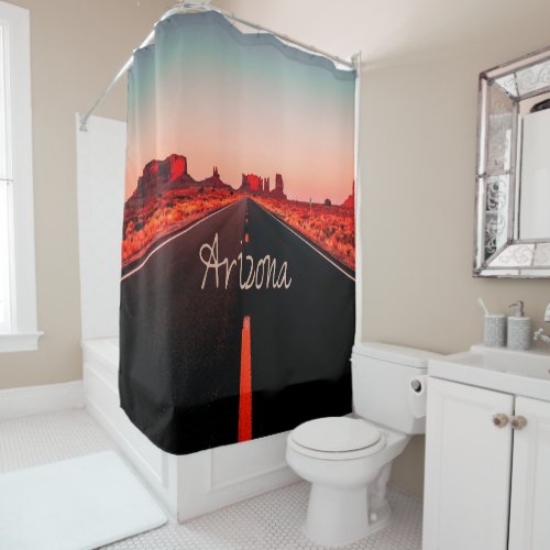 Arizona Sunset Desert Red Rocks Shower Curtain