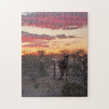 Arizona Sunset Horse  Jigsaw Puzzle by PattiJAdkins at Zazzle