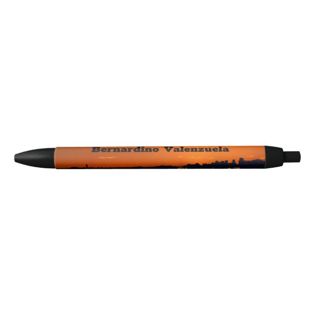 Arizona Sunset In Orange Over Phoenix Skyline Pen (Front)