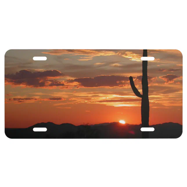 Arizona Sunset License Plate | Zazzle