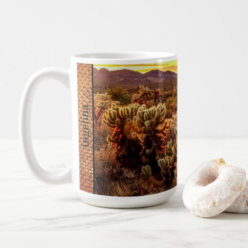 Arizona Sunset Warm Colors Cactus Photo Coffee Mug