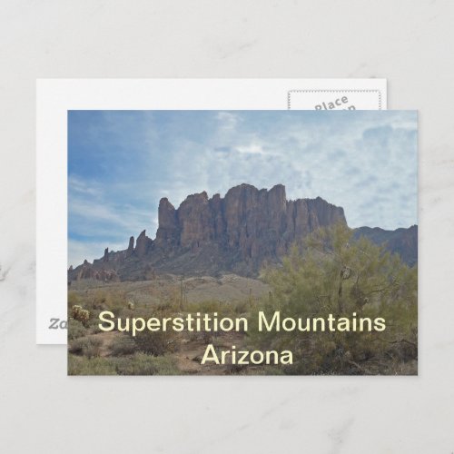 Arizona Superstition Mountains Photo Landscape Postcard