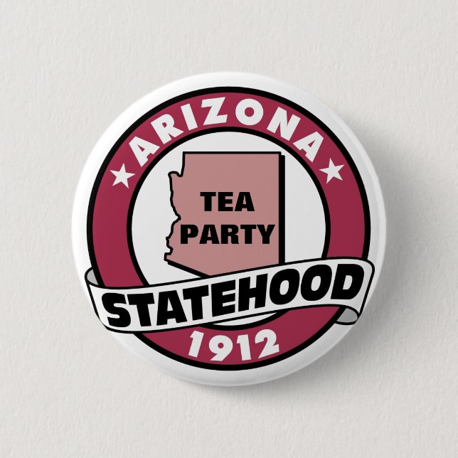 ARIZONA TEA PARTY STATE PINBACK BUTTON (Front)