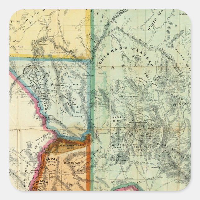 Arizona Territory Square Sticker (Front)