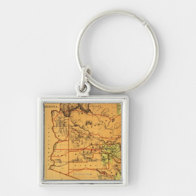 Arizona TerritoryPanoramic MapArizona Keychain (Front)