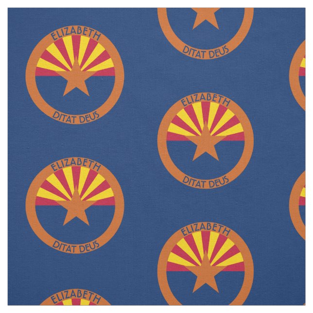 Arizona The Copper State Personalized Flag Fabric (Swatch)