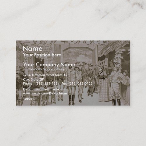 Arizona, 'The Court Martial' Retro Theater Business Card Template