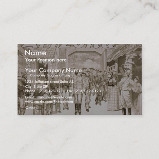 Customizable Arizona, 'The Court Martial' Retro Theater Business Card Template