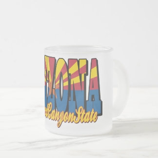Arizona the Grand Canyon State Frosted Glass Coffee Mug