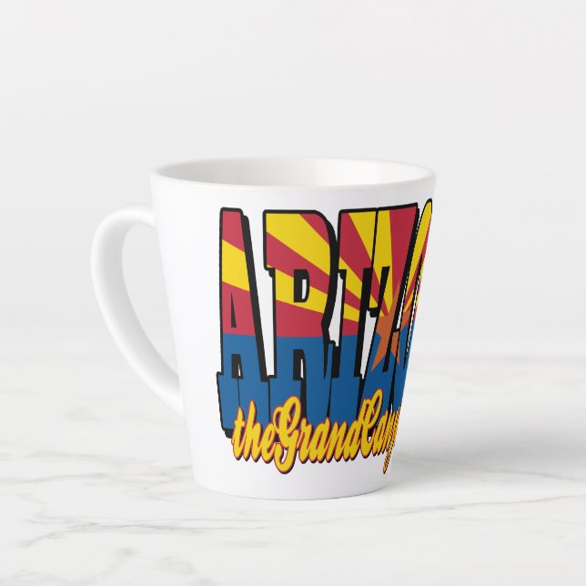 Arizona the Grand Canyon State Latte Mug (Left Angle)