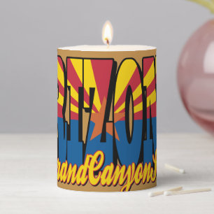 Arizona the Grand Canyon State Pillar Candle