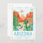 Arizona the Grand Canyon State Summer Travel Postcard